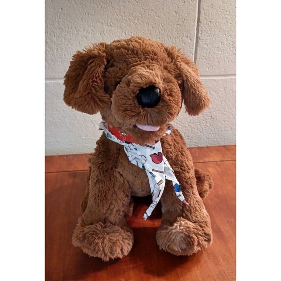 Build A Bear 'Dugout Dog' Baseball Puppy Plush With Bandana & Cardinals Collar - Picture 7 of 11